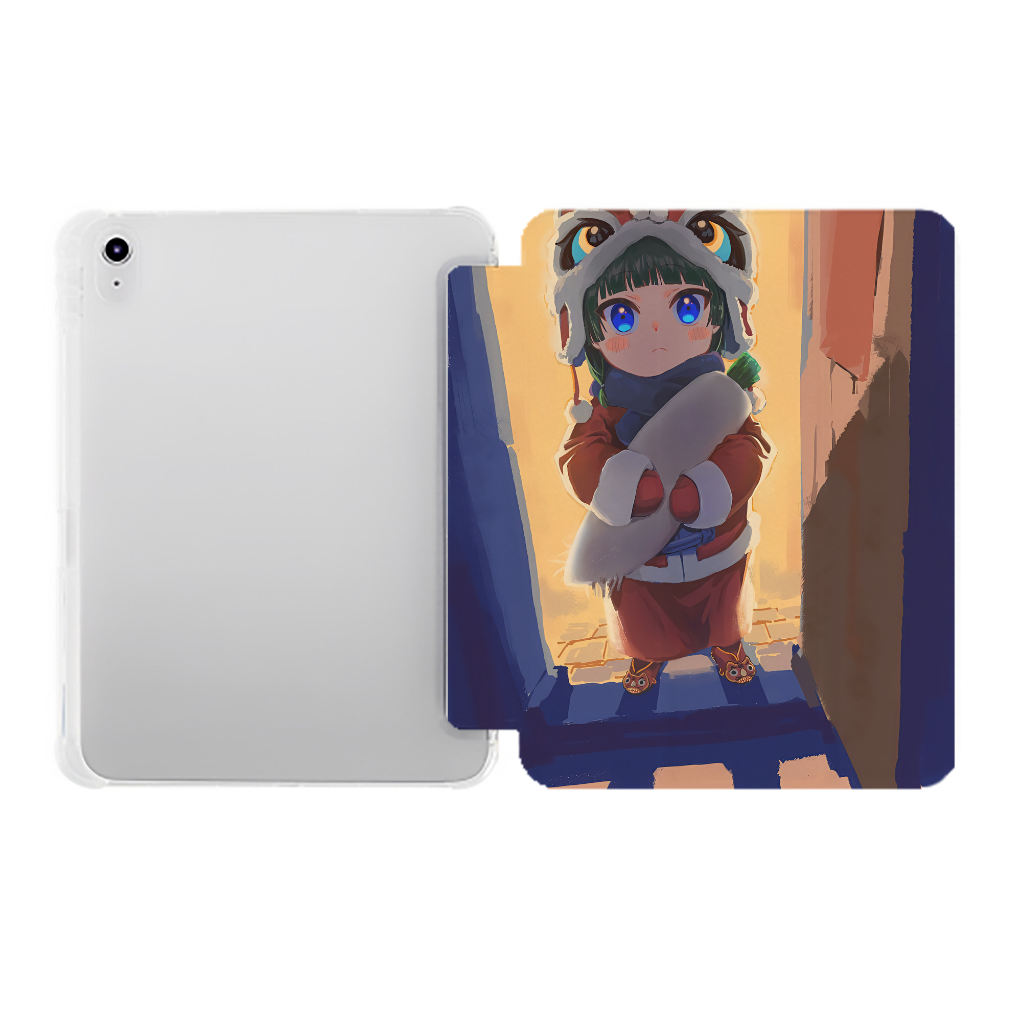（画像用） 薬屋のひとりごと The Apothecary Diaries IPad ケース ペン収納付き 三つ折りスタンド PUレザー×シリコン 対応機種9.5/10.5/10.9インチ